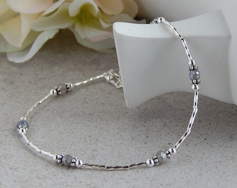 11 inch Ankle Bracelet, 10 inch Anklet for Women, Plus Size Ankle Bracelet Sterling Silver, Plus Size Anklet for Women