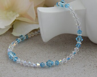 Something Blue for Bride Anklet, Something Blue for Bride from Mom, Bridal Gift from Maid of Honor, Wedding Anklets for Bride