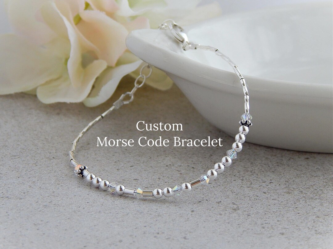 Custom Morse Code Bracelet, Secret Message Bracelet, Morse Code ...