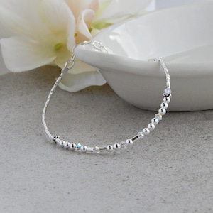 Custom Morse Code Bracelet, Morse Code Bracelet Sterling Silver, Personalized Morse Code Bracelet for Women, Secret Message Bracelet image 4