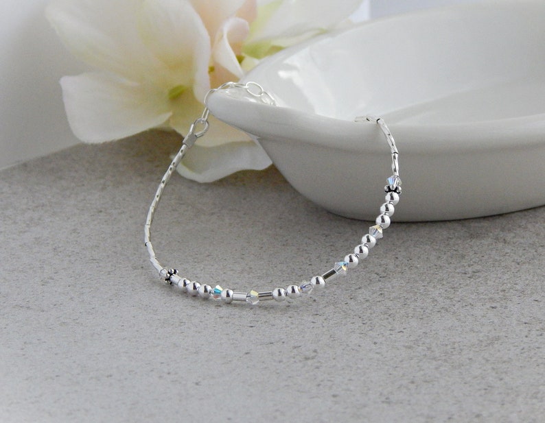 Custom Morse Code Bracelet, Morse Code Bracelet Sterling Silver, Personalized Morse Code Bracelet for Women, Secret Message Bracelet image 4