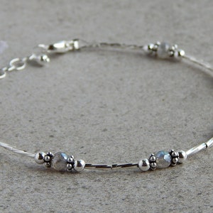 Sterling Silver Faceted Labradorite Bracelet main image 1
