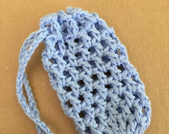 Blue Soft Scrubber Soap Sack