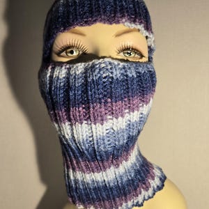 Striped ski mask