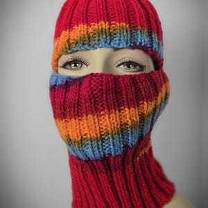 Striped ski mask