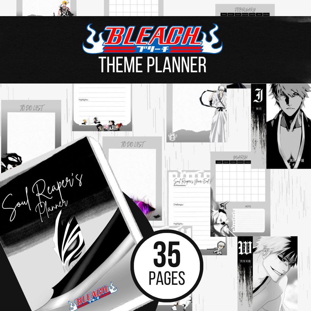 Bleach Theme Monthly Planner Anime PDF Printable