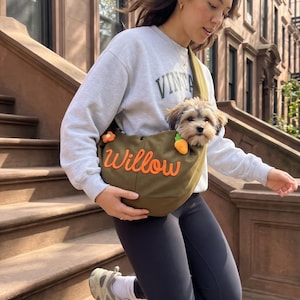 Bolso bandolera personalizado para mascotas, bolso de hombro pequeño para gatos y perros, regalos personalizados para mascotas, transportín manos libres para mascotas, fular portamascotas, bolso de viaje para pasear mascotas