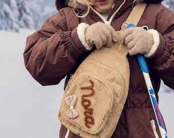 Custom Baby Toddler Purse, Corduroy Sling Bag, Gift for Boys & Girls, Waist Bag, Outdoor bag, Sports Bag, Crossbody Bag, Kids Birthday Gift