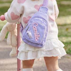 Anpassad namnväska för småbarn, manchesterväska, present till pojkar och flickor, midjeväska för barn, utomhusväska för barn, sportväska för barn, axelväska