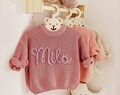 Custom Baby Sweater Embroidered, Knit Sweater Toddler, Personalized Baby Clothes, Baby Shower Gifts, Gift for Newborn, 1st Birthday Gift