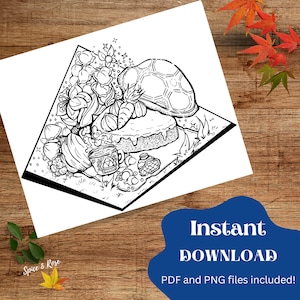 Legend of Zelda Inspired Coloring Page