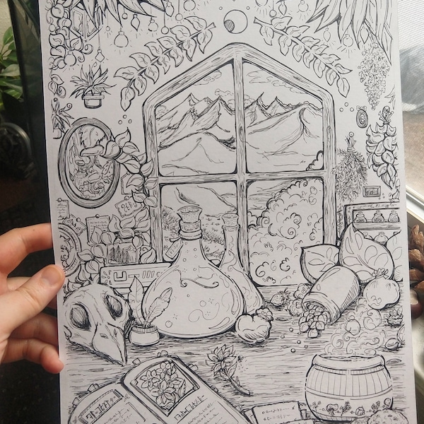 The Apothecary || Adult Coloring Page