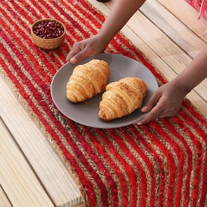 Handmade Braided Natural Jute DIning Table Runner: Rustic Boho Dining Decor,Center Table Runner