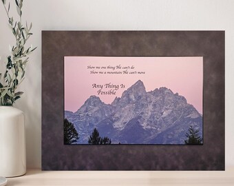 Grand Teton Mountains Sunset Landscape Photography Print: Nature Wall Art