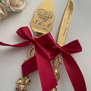 Wedding engraved set Rose Arabic Heart