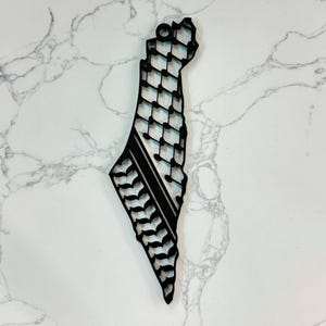 Palestine Wall Decor! 3d printed Map of Palestine Kuffiyeh