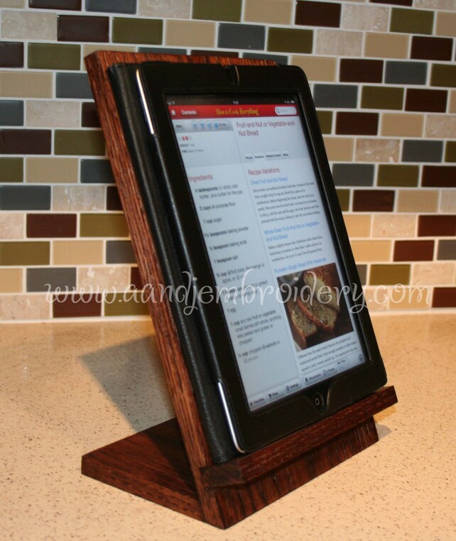 Chalkboard Ipad Stand Wooden Tablet Chalkboard Ipad Stand Wooden Tablet Recipe Kitchen Display