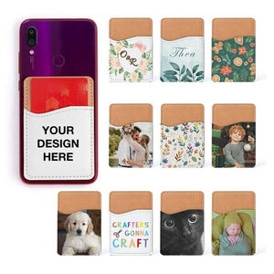 Telefonkartenhalter | iPhone Handytasche | Handytasche Kartenhalter aufkleben | Samsung Kreditkartenhalter |  Leder Kartenetui | Geschenke