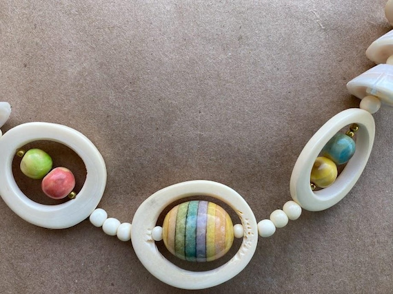 Unique shell and bone necklace - image 5