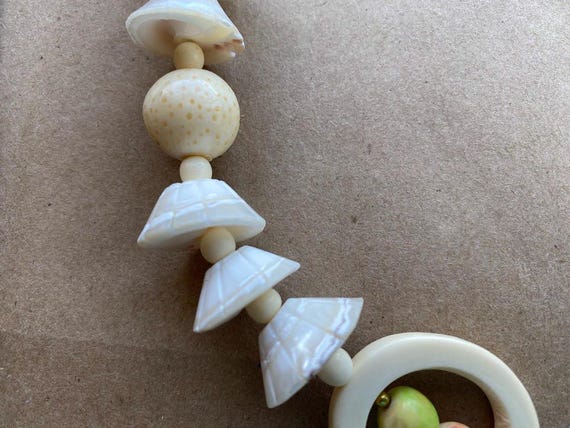 Unique shell and bone necklace - image 4