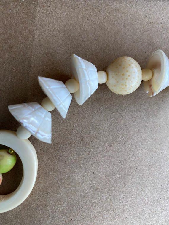 Unique shell and bone necklace - image 3