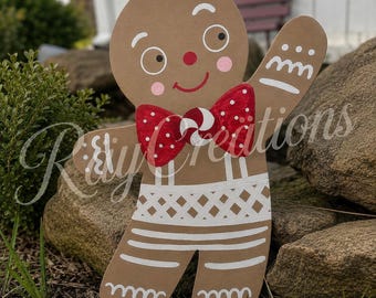 Gingerbread Decor | Wooden Christmas Sign | Custom Orders Welcome | 11.5” x 14”