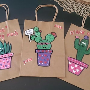 Sacchetto regalo di cactus di San Valentino