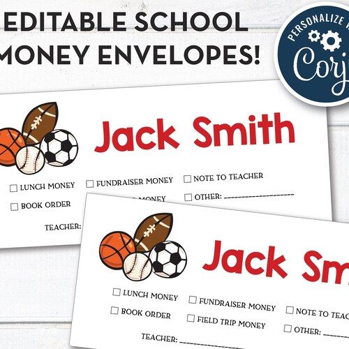 Personalized Envelopes for School Money Back to School Etsy