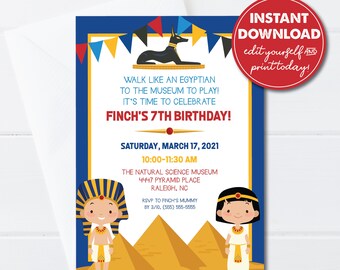 Museum Birthday Invitation - Etsy