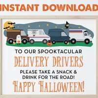 Delivery Driver Snack Sign, Thank You Delivery Drivers, Take A Snack ...