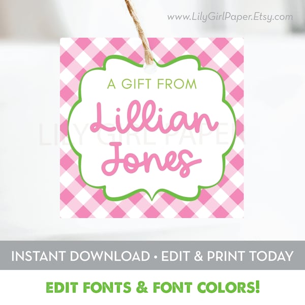 Editable, Personalized Enclosure Card, Gift Tag, Gift Giving, INSTANT DOWNLOAD, Edit, Download & Print Today! GEC1 0500