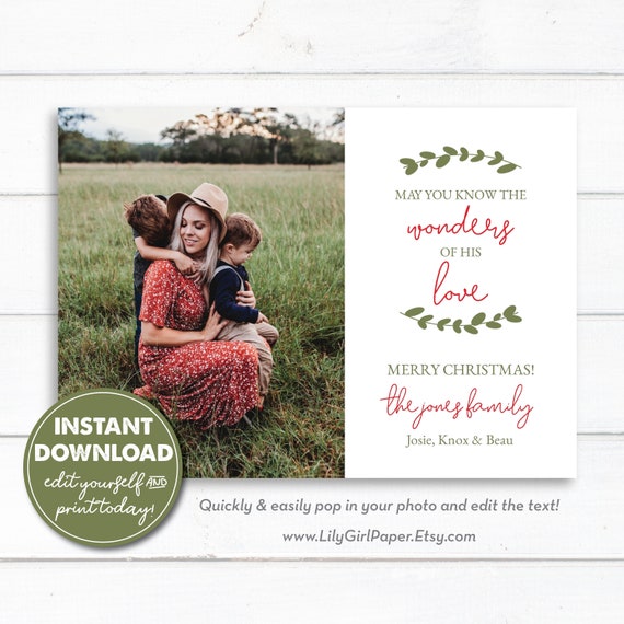 Wonders Of His Love Christmas Card 