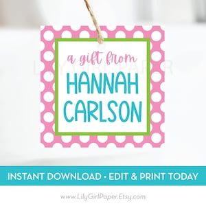 Editable, Personalized Enclosure Card, Gift Tag, Gift Giving, INSTANT DOWNLOAD, Edit, Download & Print Today! GEC1 0500