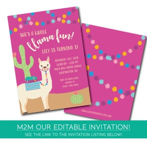 Llama Party Favor Tag, INSTANT DOWNLOAD, Download, Print &amp; Cut Today ...