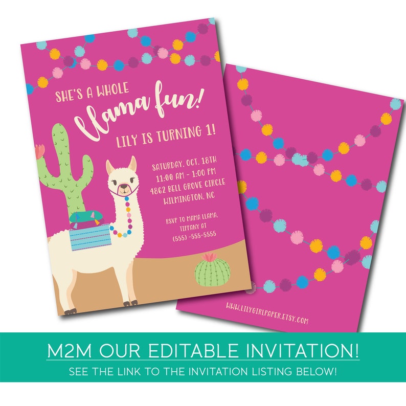 Llama Party Favor Tag, INSTANT DOWNLOAD, Download, Print & Cut Today 0151 image 3