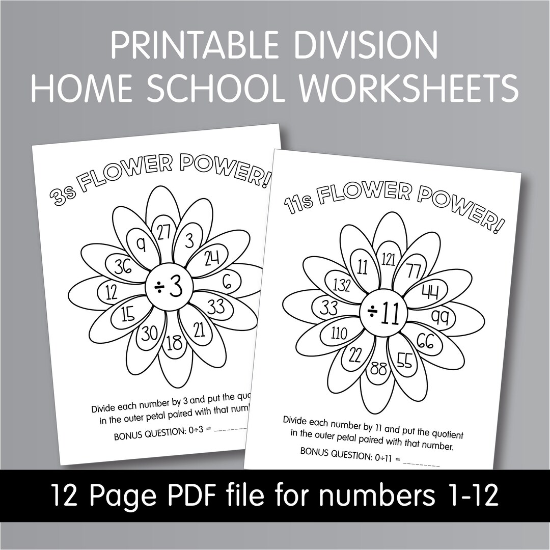 PRINTABLE Homeschool Division Worksheets, 3rd, 4th Grade Lessons ...