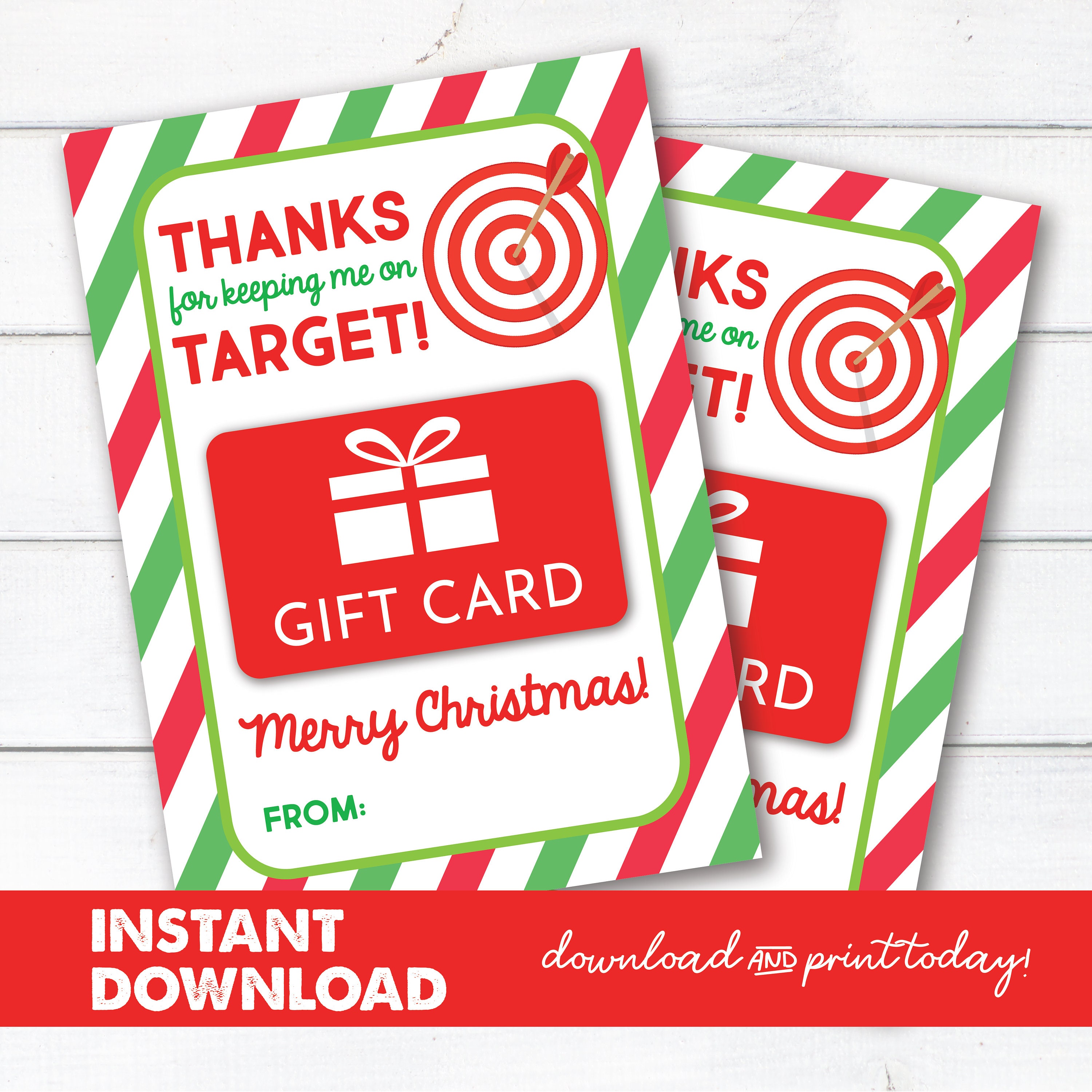 Target Gift Card Holder Christmas Card Holiday Gift INSTANT Etsy