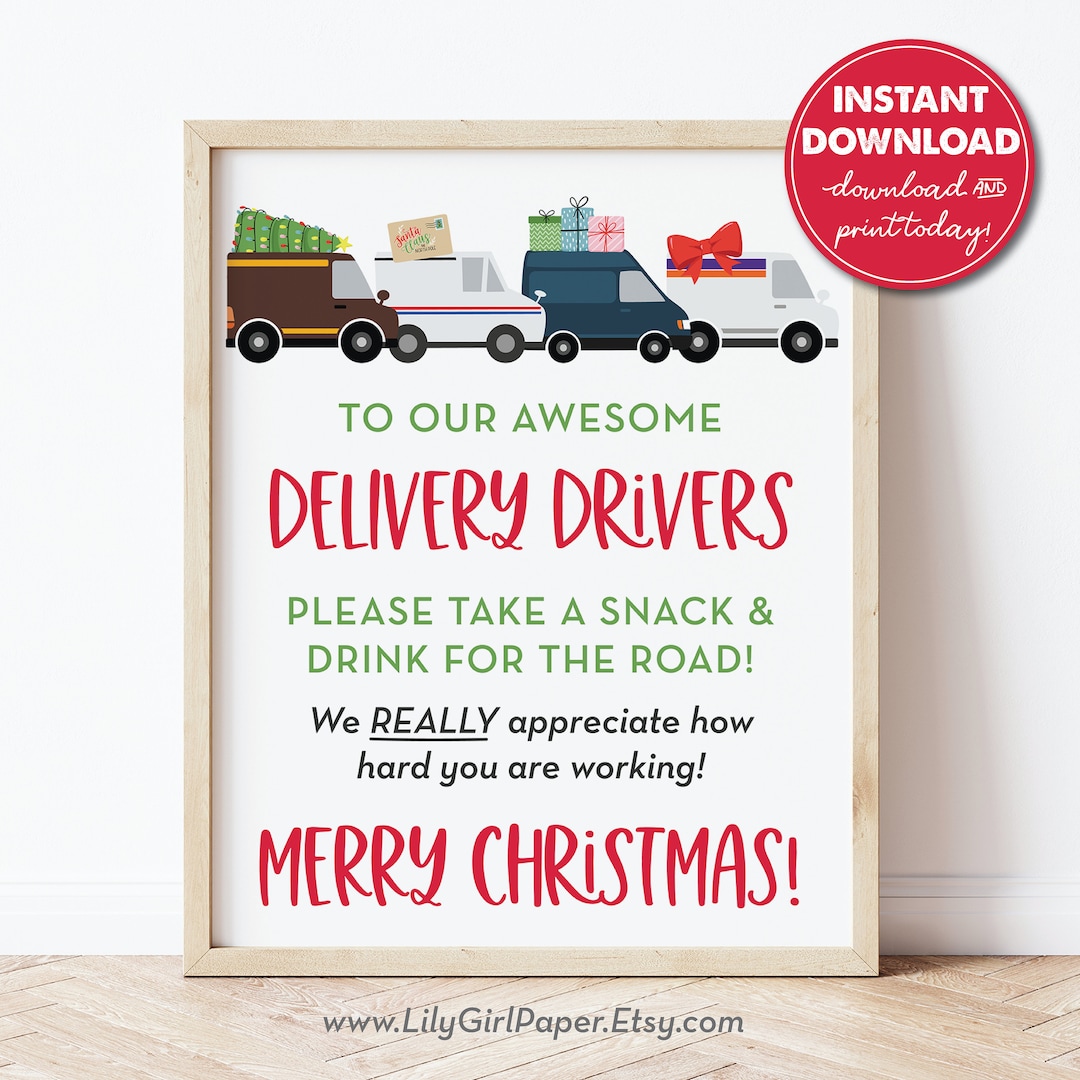 Customers share Christmas spirit with thank you gifts for delivery drivers