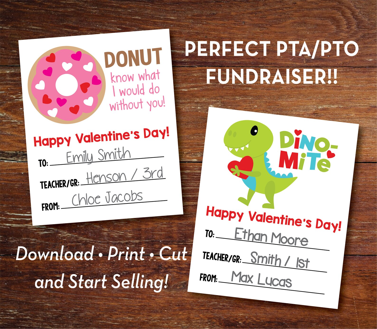 Valentine Grams Candy Grams INSTANT Download PTA PTO | Etsy