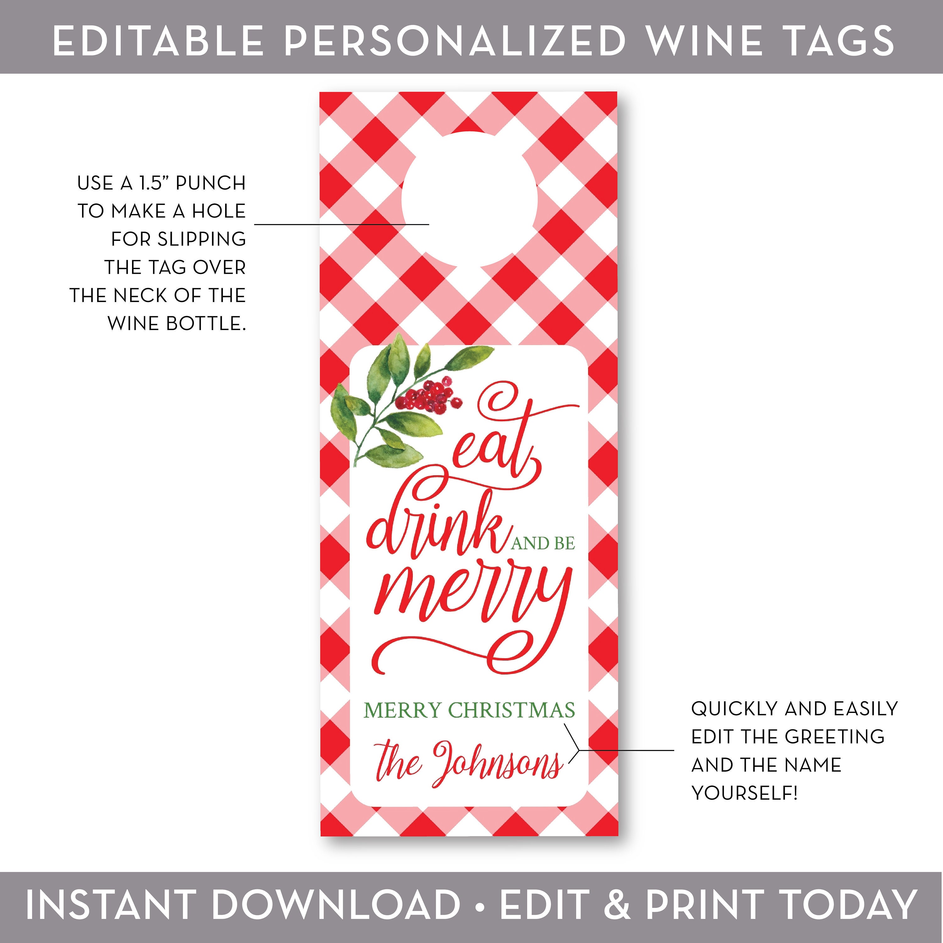 Free Printable Wine Tags Wine Tags Wine Gift Tags Holiday Wine | My XXX