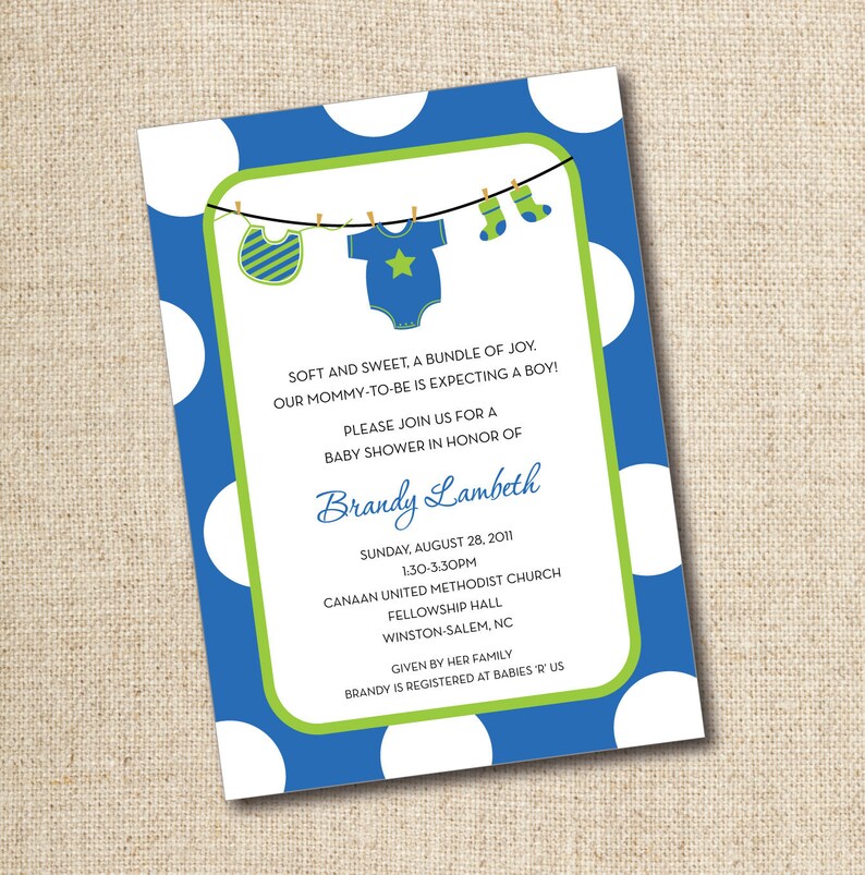 Baby Shower Invitation Boy Mom To Be Clothesline Sprinkle Paperless Post Diy Printable Digital File