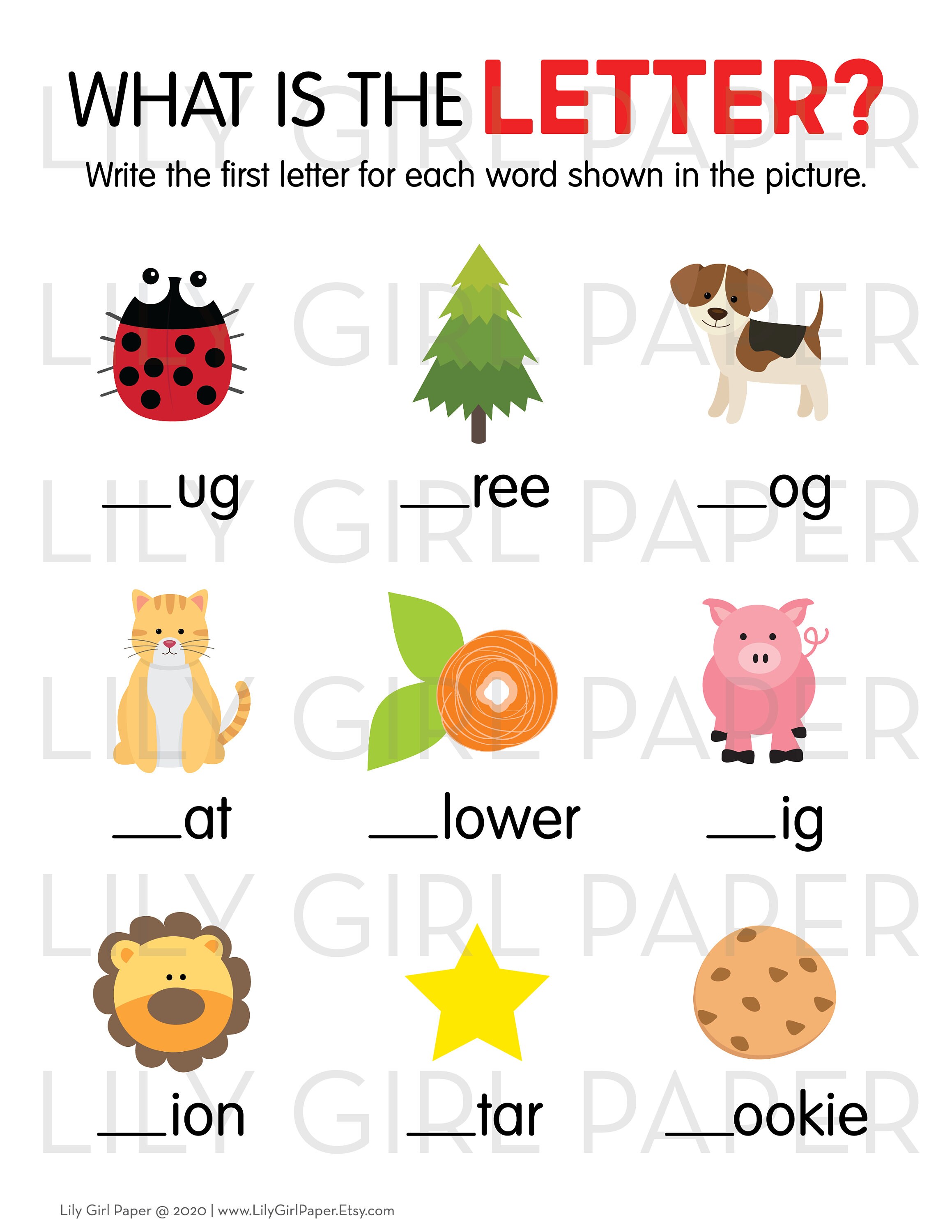 PRINTABLE School at Home Worksheets Kindergarten Lessons | Etsy