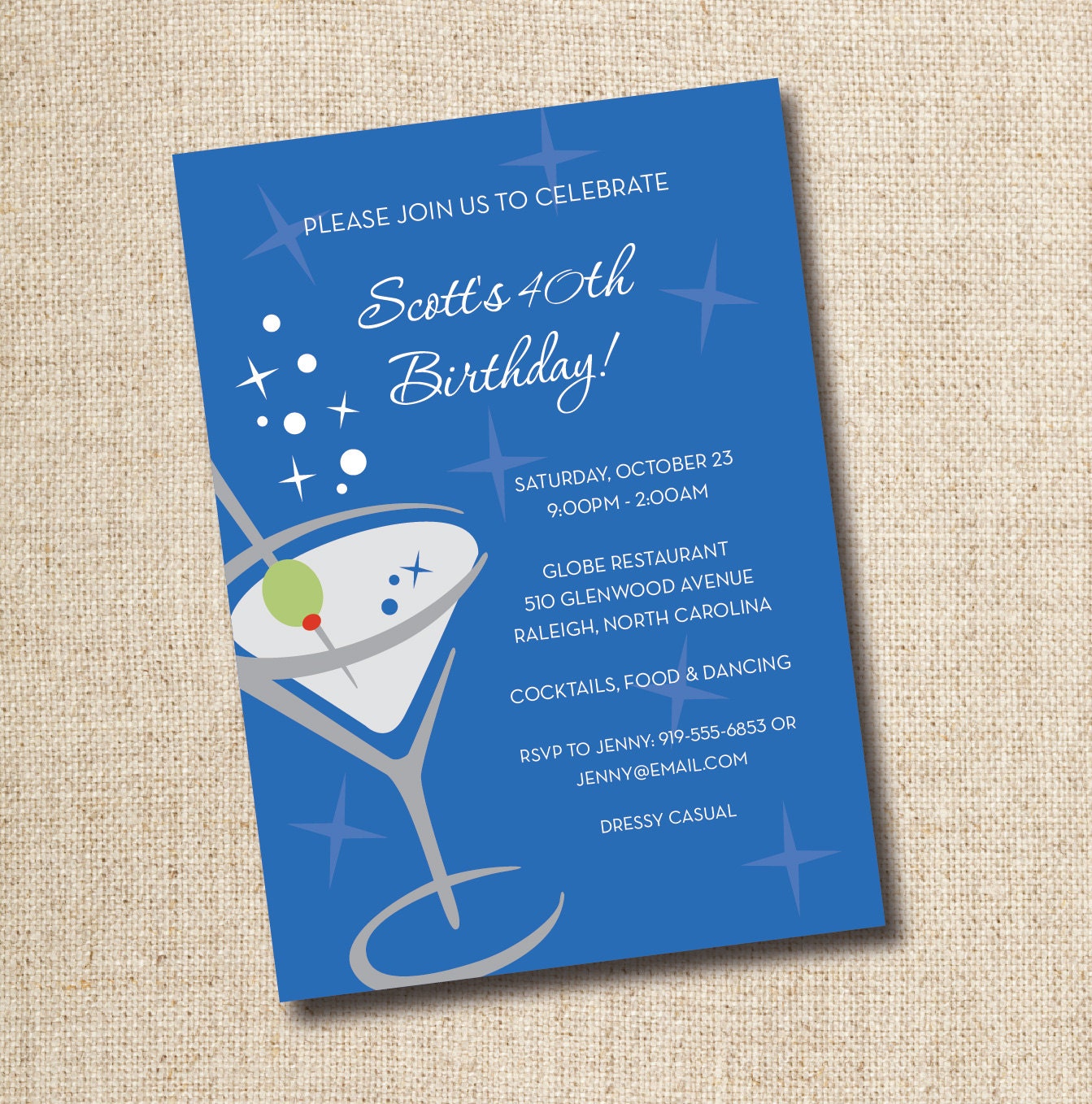 Cocktail Party Invitations Custom Printable Digital Etsy