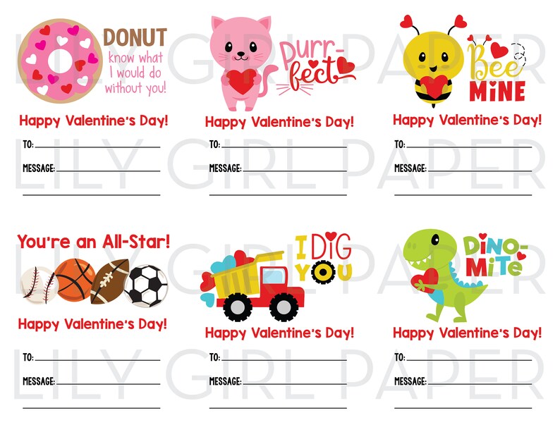 Valentine Grams Candy Grams INSTANT Download PTA PTO - Etsy