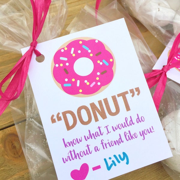 Donut Valentine Cards, Class Valentines, INSTANT DOWNLOAD, Printable Cards for Kids