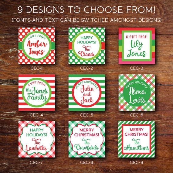 Personalized Holiday Gift Tags, Christmas Gift Tags