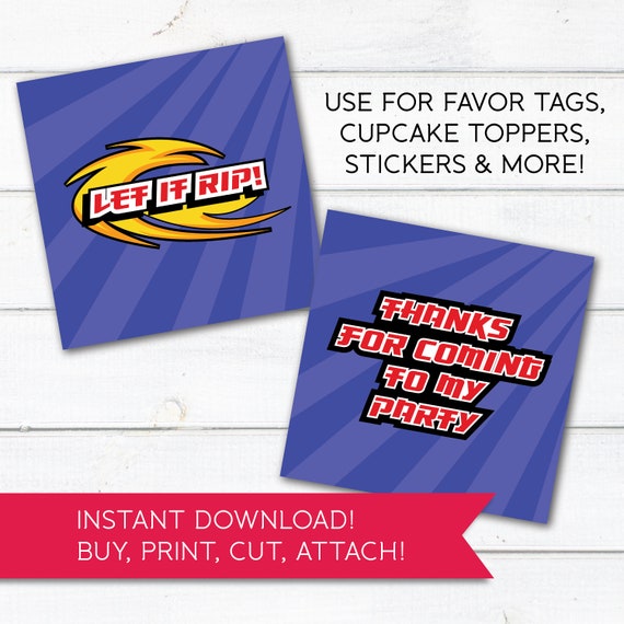 Beyblade Party Favor Tags, Beyblade Birthday Party, Beyblade Favor Stickers, Beyblade Cupcake Toppers, Printable, Digital, Instant Download Il_570xn