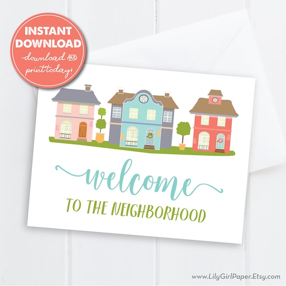to the Neighborhood Cards, Neighbor Housewarming Gift, New Home