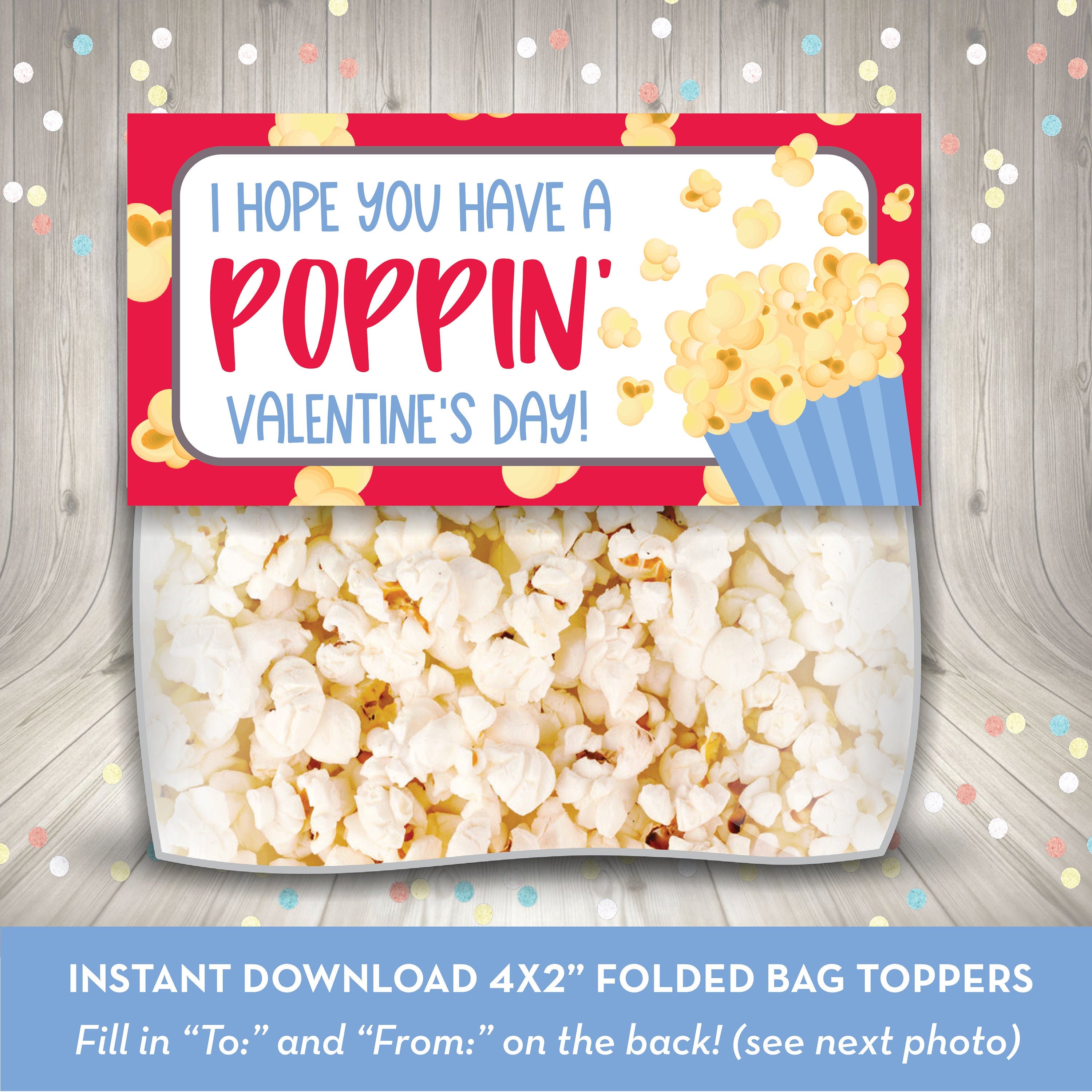 Valentine Popcorn Bag Toppers INSTANT DOWNLOAD Have a - Etsy