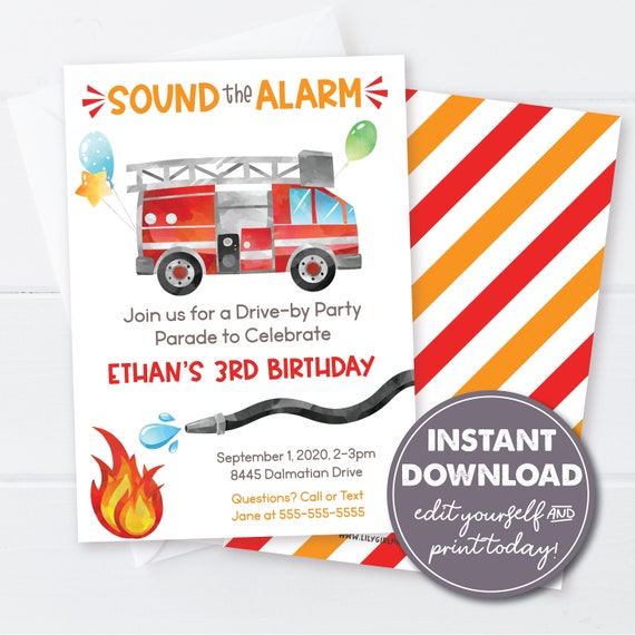 editable-drive-by-birthday-parade-invitation-template-firetruck-theme